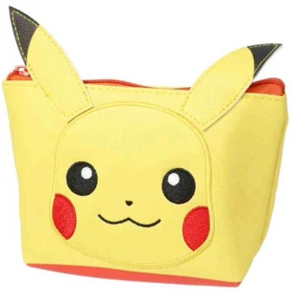 T's Factory Pokemon Pikachu Pocket Monster Triangle‎ Pouch Yellow From Japan NEW - Picture 1 of 3